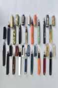 A COLLECTION OF SEVENTEEN VINTAGE FOUNTAIN PENS including Platinum, Osmiroid, Wahl, The Pinnacle,