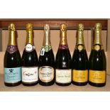 SIX BOTTLES OF CHAMPAGNE, comprising a bottle of Perrier-Jouet Grand Brut, 12% vol, 750ml, a