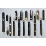 SEVEN FOUNTAIN PENS BY MABIE TODD including two The Swan B2 pens, one SM 200/60 self filler, one