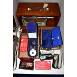 A COLLECTION OF PRECISION INSTRUMENTS, including cased and boxed micrometer Calipers by Starrett,