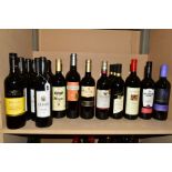 TWENTY TWO BOTTLES OF RED WINE FROM SPAIN, PORTUGAL AND THE NEW WORLD, comprising nine bottles of