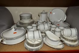 PARAGON 'OLYMPUS' DINNER WARES, comprising two tureens, coffee pot, milk jug and sugar, cream jug