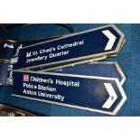 A QUANTITY OF MODERN FINGERPOST SIGNS, double sided, all show directions to locations in