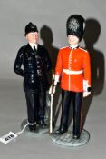 TWO ROYAL DOULTON FIGURES 'The Policeman' HN2778 and 'The Guardsman' HN2784 (with a loose plastic