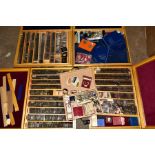 A LARGE COLLECTION OF COINS AND COMMEMORATIVES to include four purpose made coin cases, 24'' x