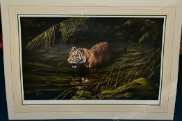 SPENCER HODGE (BRITISH 1943) 'COOLING OFF' a limited edition print of a Tiger 476/850, signed to