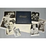 AN AUTOGRAPH ALBUM containing many signatures of well known personalities from showbusiness in the