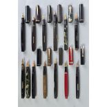 A COLLECTION OF THIRTEEN MABIE TODD FOUNTAIN PENS consisting of eight Self Fillers of which two