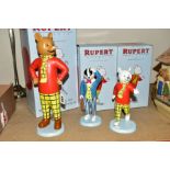 RUPERT THE BEAR SCULPTURES BY FRANCIS COLLECTABLES, comprising a 1973 brown faced bear, height
