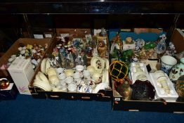 FIVE BOXES AND LOOSE CERAMICS AND GLASS, etc, to include Sheriden Nursery Rhyme teawares, Royal