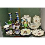 A GROUP OF 19TH AND 20TH CENTURY BRITISH AND CONTINENTAL POTTERY AND PORCELAIN, including Mintons