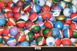 OVER ONE HUNDRED AND EIGHTY CHRISTMAS TREE BAUBLES, bearing names to front