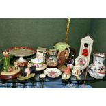 A GROUP OF CERAMICS, including Border Fine Art, Coalport and Aynsley animal figures, a Masons sentry