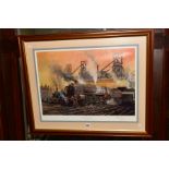 TERENCE CUNEO (BRITISH 1907-1996) 'LAST OF THE STEAM WORKHORSES', a limited edition print 279/850 of