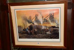 TERENCE CUNEO (BRITISH 1907-1996) 'LAST OF THE STEAM WORKHORSES', a limited edition print 279/850 of
