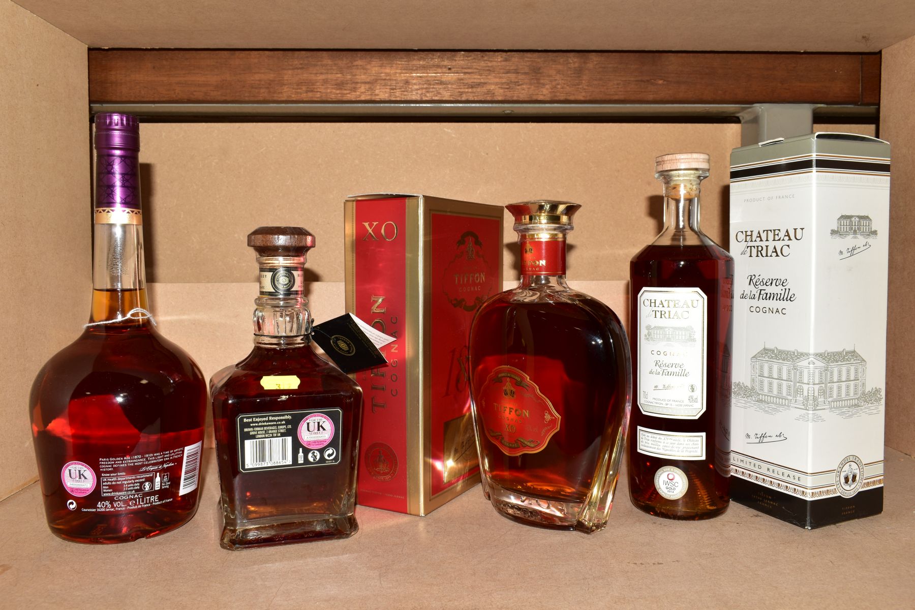 THREE BOTTLES OF COGNAC AND A BOTTLE OF WHISKEY, comprising a bottle of Courvoisier VS Cognac, 40% - Image 2 of 2