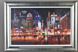 HENDERSON CISZ (BRAZIL 1960), 'Vegas Lights', a limited edition print of a Las Vegas skyline at