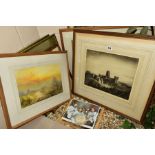 PAINTINGS AND PRINTS, comprising Ferdinand E.H. Caulkin 'The Road Across The Common' signed