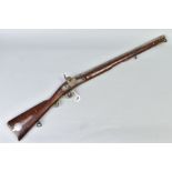 A 10 BORE PERCUSSION CARBINE made for the East India Company, it is fitted with a 26'' smooth bore