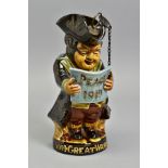 AULT TOBY JUG, 1914 - GREAT WAR 1918, man with tricorn hat holding newspaper with raised writing '