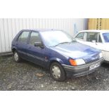 A FORD FIESTA 1.4LX CAR, G947 HOM, in blue, petrol engine, manual gearbox, one key, no MOT or V5C,