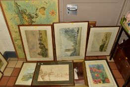 PAINTINGS AND DRY POINT ETCHING, to include 'Clay-Next-The-Sea, Norfolk' by James Priddey, signed