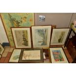 PAINTINGS AND DRY POINT ETCHING, to include 'Clay-Next-The-Sea, Norfolk' by James Priddey, signed