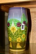 A SALLY/TUFFIN FOR DENNIS CHINA WORKS VASE, Primroses pattern, signed 'S T.des' 'no7' to base with