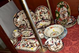 MASONS 'MANDALAY' DINNER AND TEA WARES to include four tea cups and saucers, footed bowl, coffee