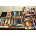 SEVEN BOXES OF BOOKS, including gardening, history, maritime and travel interest, together with a
