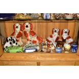 A GROUP OF ORNAMENTAL ITEMS, to include Beswick 'Giraffe' No1597, 'Wren' No993B, and Shire Foal,