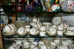 A WEDGWOOD 'AUTUMN VINE' TEA, COFFEE AND PART DINNER SERVICE to include tea pot, tea cups and