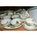 PORTMEIRION 'BOTANIC GARDEN' TEA WARES, to include tea pot, one bowl, cup, three tea cups, seven