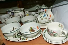 PORTMEIRION 'BOTANIC GARDEN' TEA WARES, to include tea pot, one bowl, cup, three tea cups, seven