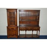 A TITCHMARSH AND GOODWIN OAK DRESSER, with three drawers above an undershelf, width 138cm x depth