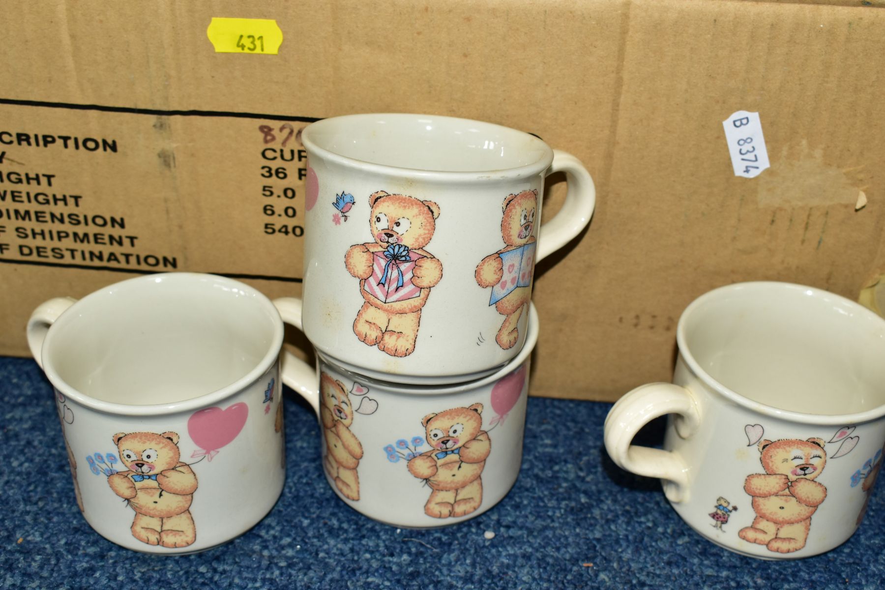 FOUR BOXES OF POTTERY TEDDY MUGS AND TANKARD, including Franklin Mint 'The Official Tankards of - Image 4 of 5