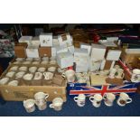 FOUR BOXES OF POTTERY TEDDY MUGS AND TANKARD, including Franklin Mint 'The Official Tankards of