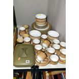 A GROUP OF DENBY BROWN GLAZED STONEWARE DINNERWARES, including six bowls, five tea plates, eight