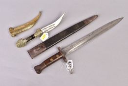 AN 1888 PATTERN KNIFE BAYONET for the British Lee Metford or Long Lee Enfield rifle, with metal/