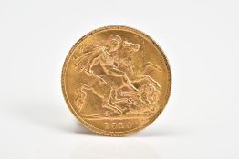 A GOLD HALF SOVEREIGN, a single George V half sovereign dated 1914, weight 4 grams
