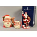 BOXED ROYAL DOULTON SANTA CLAUS HN4175 (first quality) with un-boxed Royal Doulton Santa Claus