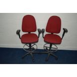 TWO SWIVEL ARCHITECTS CHAIRS