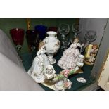 CERAMICS AND GLASS to include Royal Worcester figurines 'Queen of Hearts' and 'The Fairest Rose',