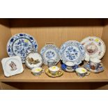 A COLLECTION OF 19TH AND 20TH CENTURY MEISSEN, DRESDEN AND OTHER CONTINENTAL PORCELAIN, including