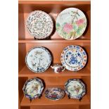 A COLLECTION OF CHINESE AND JAPANESE PORCELAIN CHARGERS, etc, including an 18th Century Chinese