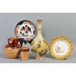 A GROUP OF DOULTON AND DOULTON LAMBETH ITEMS to include Doulton Lambeth stoneware pitcher,