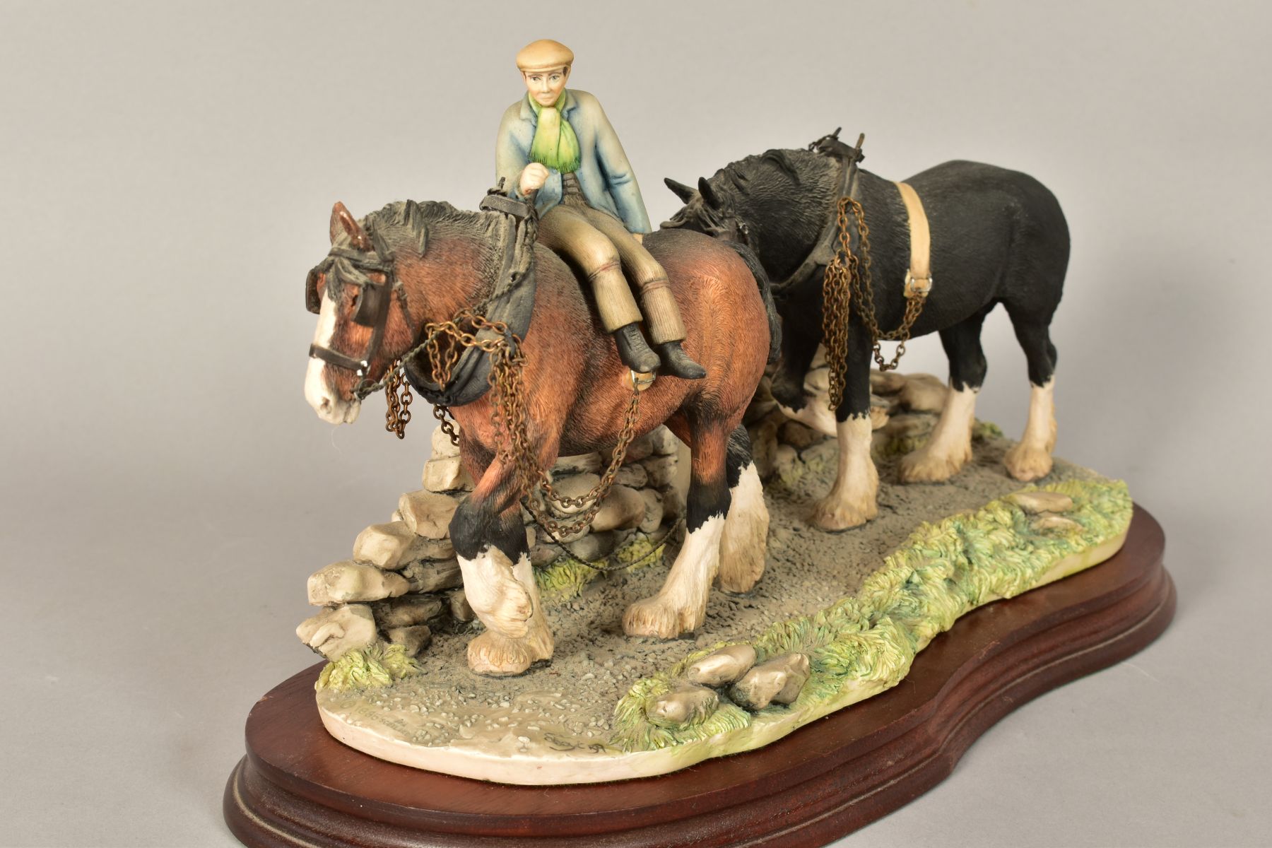 A BORDER FINE ARTS SCULPTURE 'Coming Home' (two Shire Horses), JH9A, modeller Judy Boyt from All - Image 3 of 8
