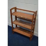 A FOLDING DEALER RACK, width 71cm x depth 29cm x height 95cm