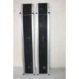 A PAIR OF ALUMINUM WHEELCHAIR RAMPS, inner width 15cm x length 108cm, together with a plastic