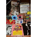 TWO TRAYS CONTAINING OVER FIFTY LP'S AND ONE HUNDRED AND FIFTY 7'' SINGLES including Hermans